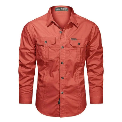 Camisa abotonada de manga larga para hombre