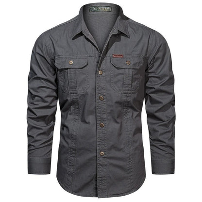 Camisa abotonada de manga larga para hombre