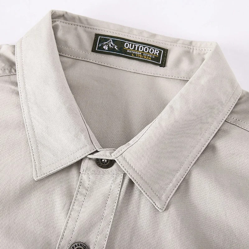 Camisa abotonada de manga larga para hombre