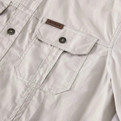Camisa abotonada de manga larga para hombre