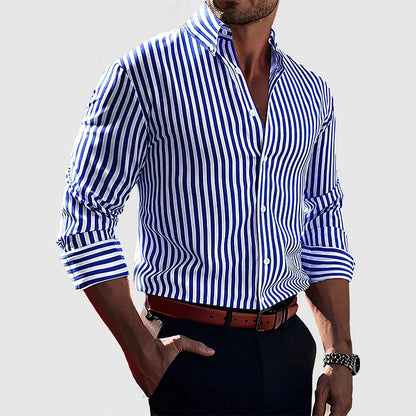 Camisa de rayas de algodón - Edición de otoño