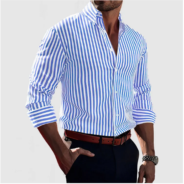 Camisa de rayas de algodón - Edición de otoño
