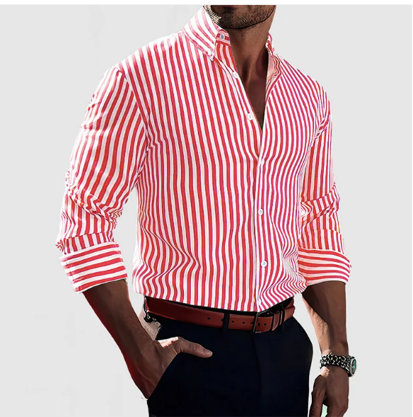 Camisa de rayas de algodón - Edición de otoño