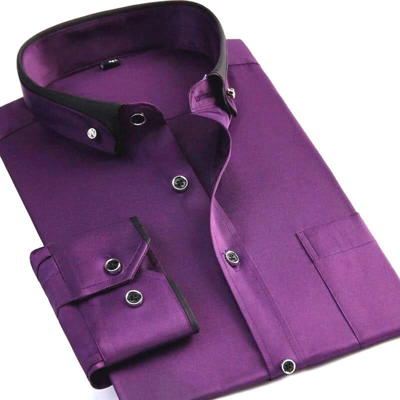 Camisa elegante de manga larga para hombre con comodidad y estilo