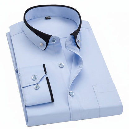 Camisa elegante de manga larga para hombre con comodidad y estilo