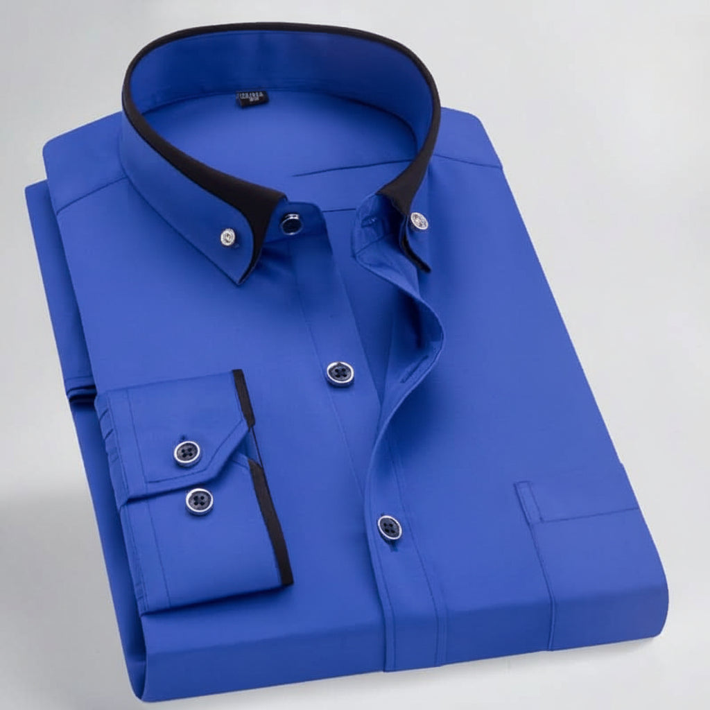 Camisa elegante de manga larga para hombre con comodidad y estilo