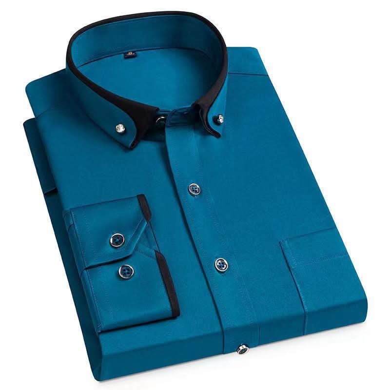 Camisa elegante de manga larga para hombre con comodidad y estilo