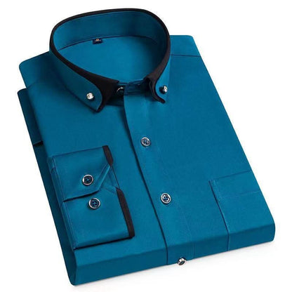 Camisa elegante de manga larga para hombre con comodidad y estilo