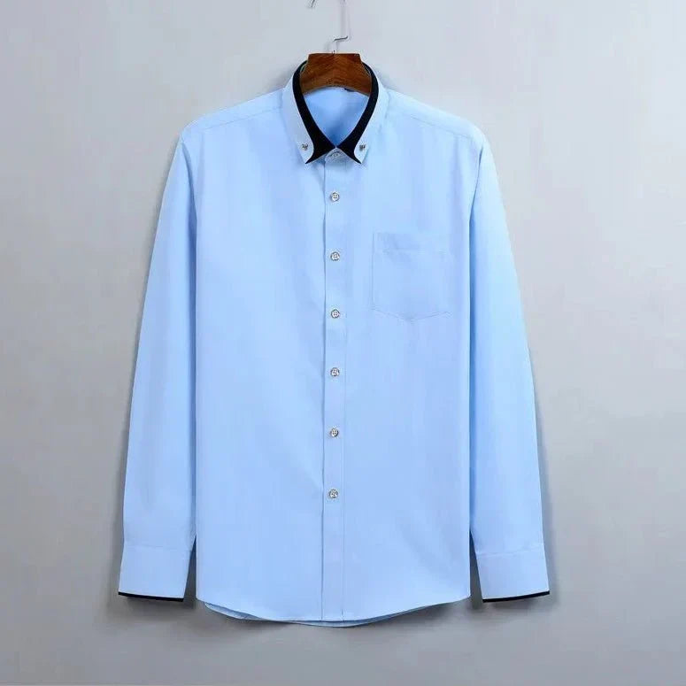Camisa elegante de manga larga para hombre con comodidad y estilo