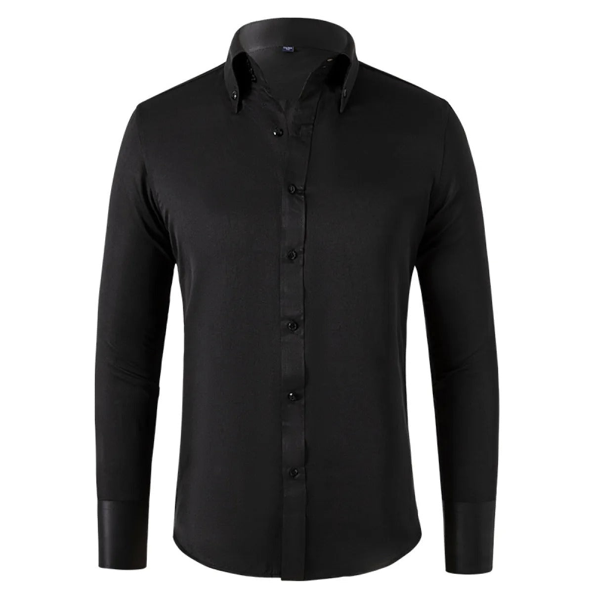Camisa slim fit con cuello abotonado para hombre