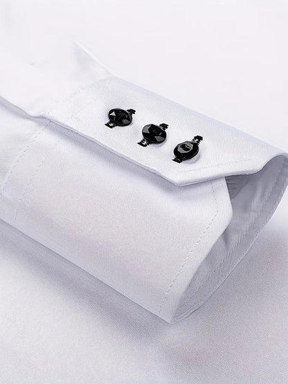 Camisa slim fit con cuello abotonado para hombre