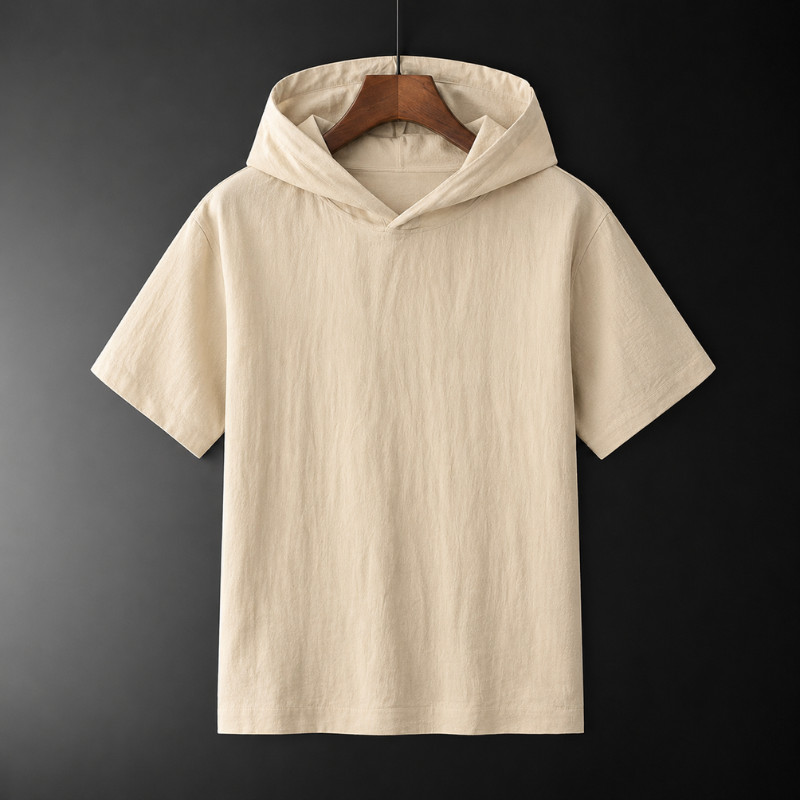 Camiseta con capucha para hombre de corte relajado para una comodidad transpirable