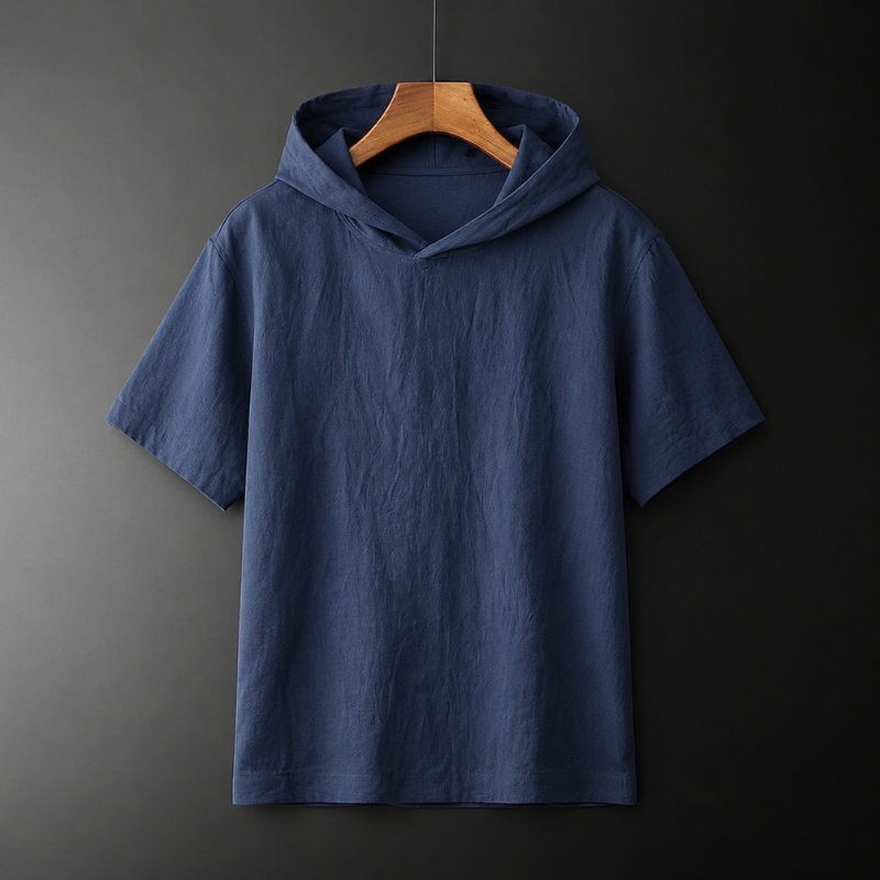 Camiseta con capucha para hombre de corte relajado para una comodidad transpirable