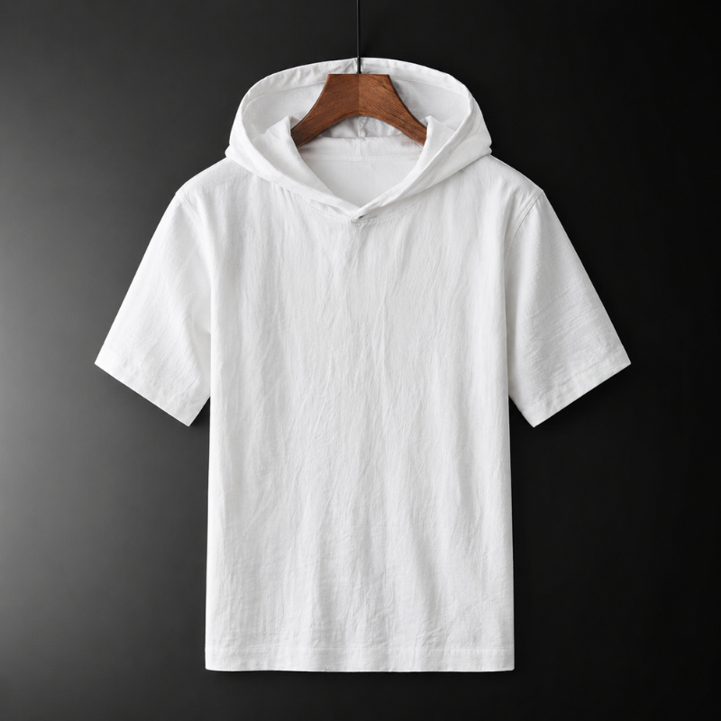 Camiseta con capucha para hombre de corte relajado para una comodidad transpirable