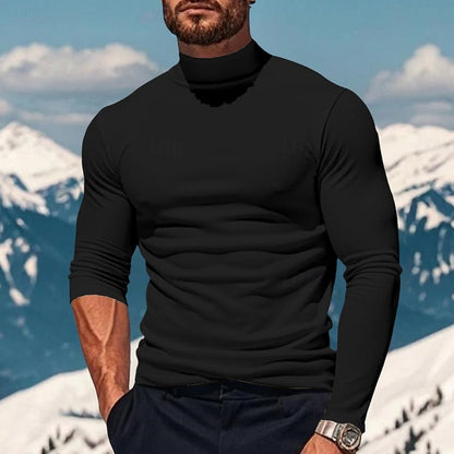 Camiseta de manga larga con cuello perkins