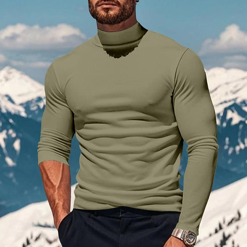 Camiseta de manga larga con cuello perkins
