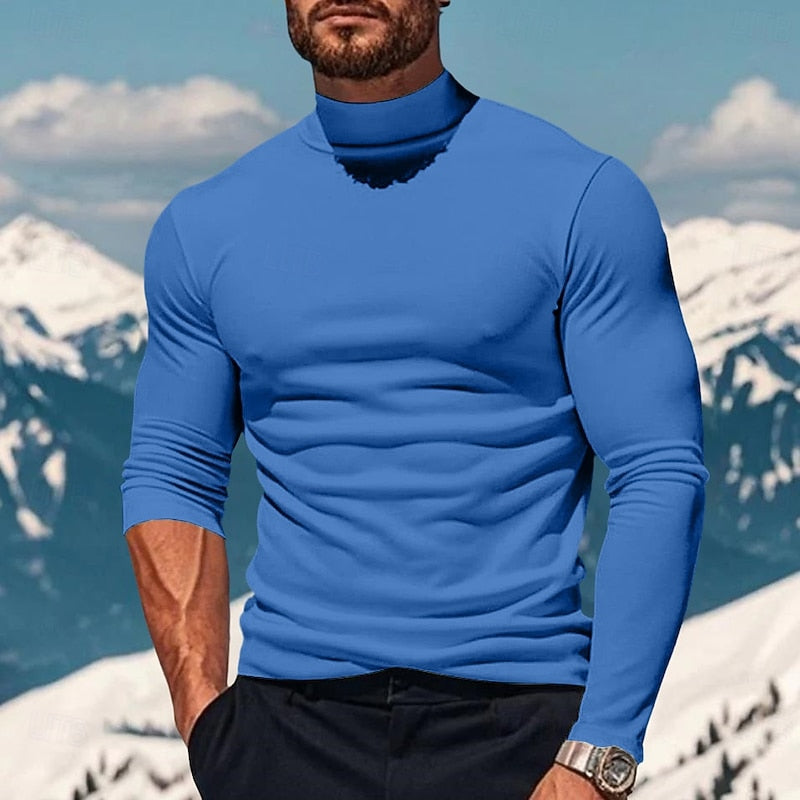 Camiseta de manga larga con cuello perkins