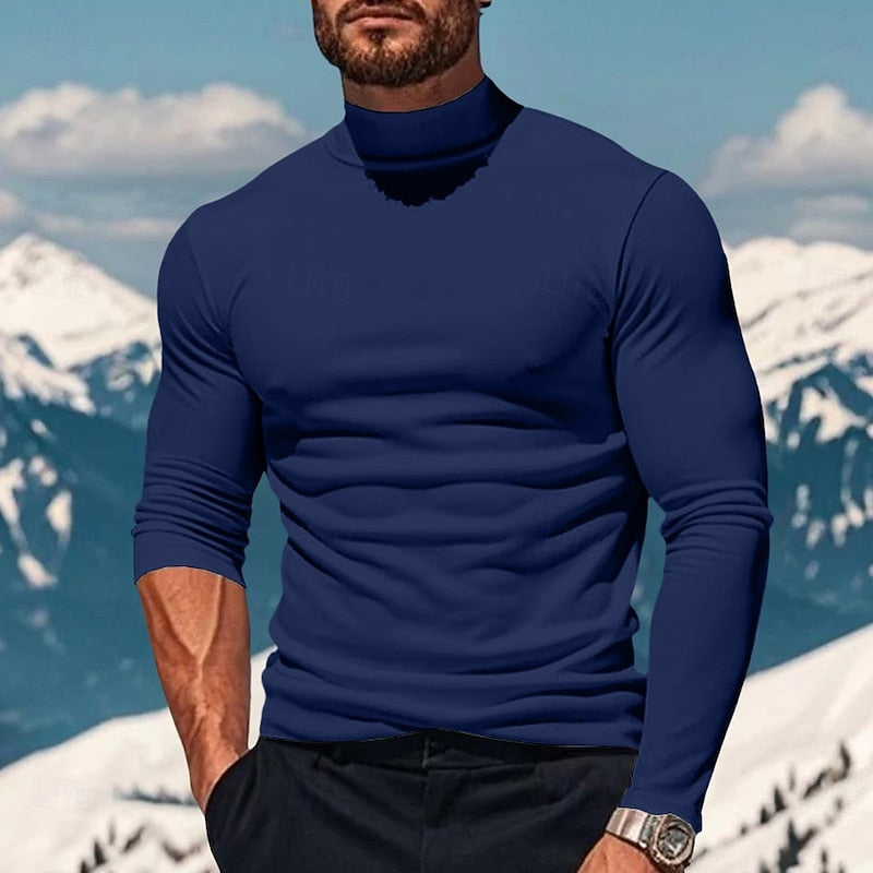 Camiseta de manga larga con cuello perkins