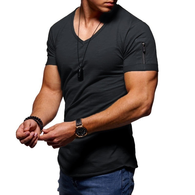 Camisetas de Musculación de Cuello en V para Hombre
