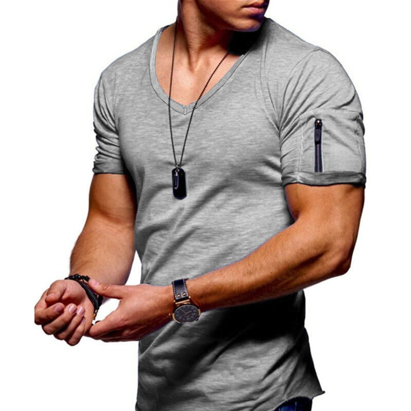 Camisetas de Musculación de Cuello en V para Hombre
