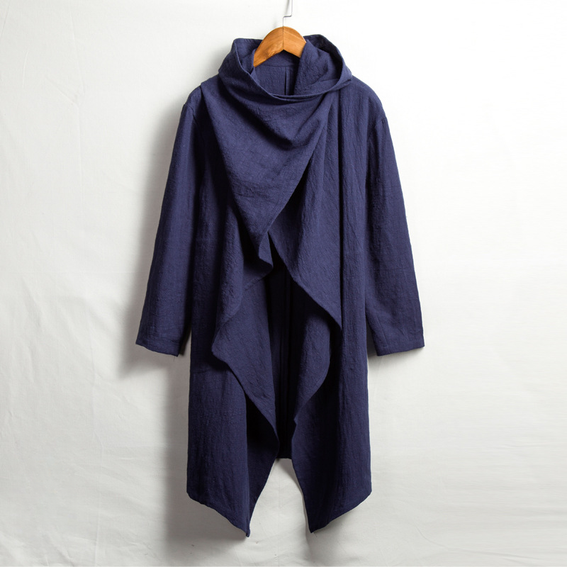 Capa de lino con capucha unisex