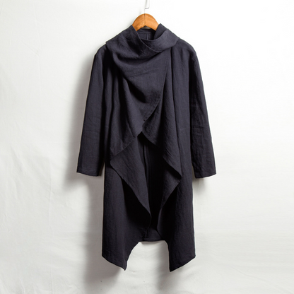Capa de lino con capucha unisex