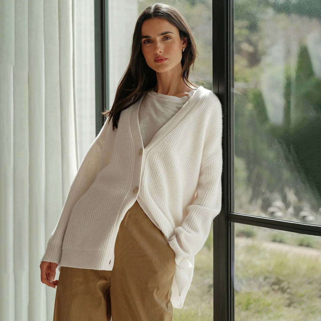 Cárdigan oversize de pura cachemira | Ideal para otoño