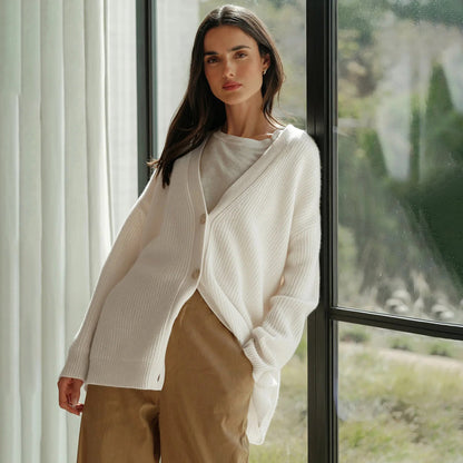 Cárdigan oversize de pura cachemira | Ideal para otoño