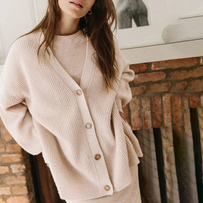 Cárdigan oversize de pura cachemira | Ideal para otoño