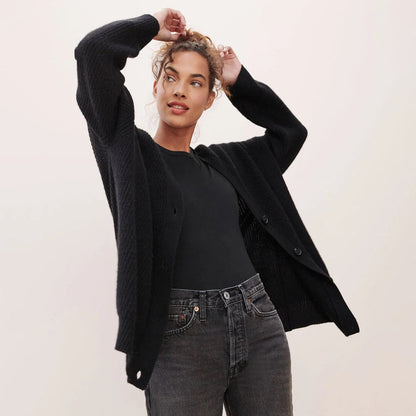 Cárdigan oversize de pura cachemira | Ideal para otoño