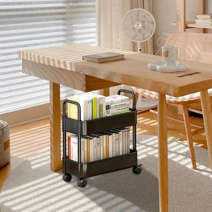 Carrito móvil para libros con ruedas