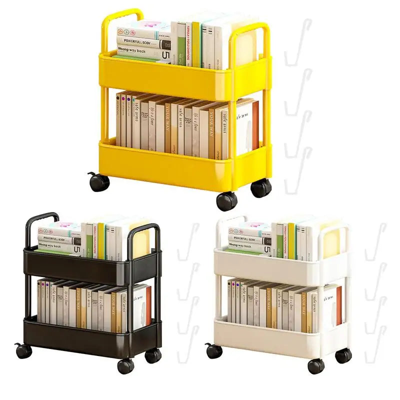 Carrito móvil para libros con ruedas