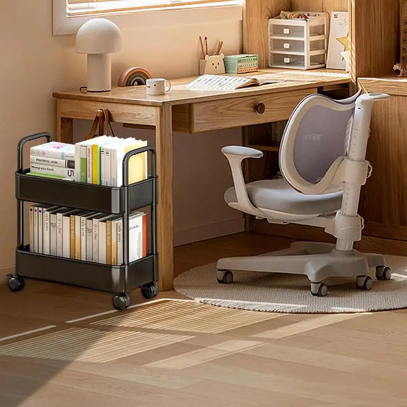 Carrito móvil para libros con ruedas