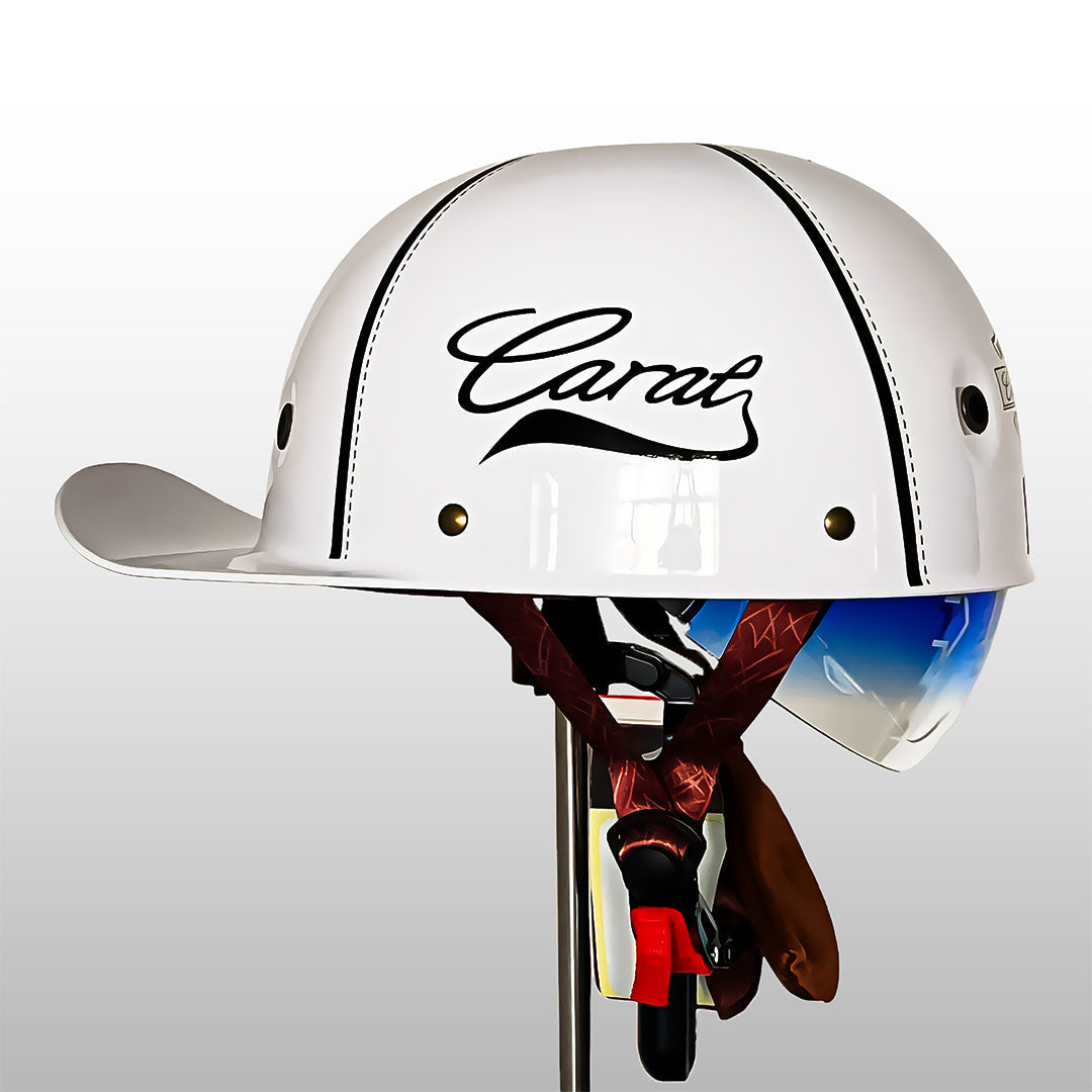 Casco de moto estilo gorra de béisbol