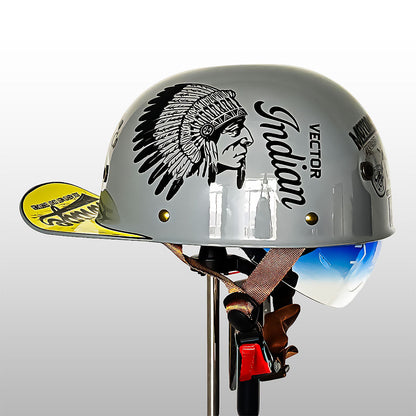 Casco de moto estilo gorra de béisbol