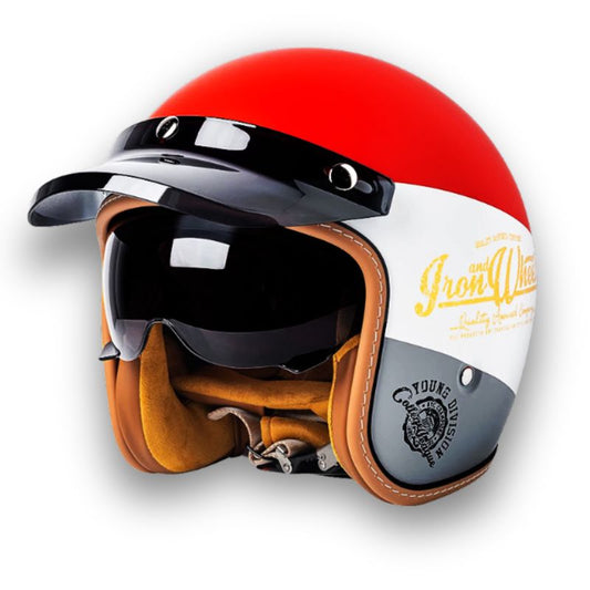 Casco de Motocicleta Atemporal - Aprobado por DOT y ECE