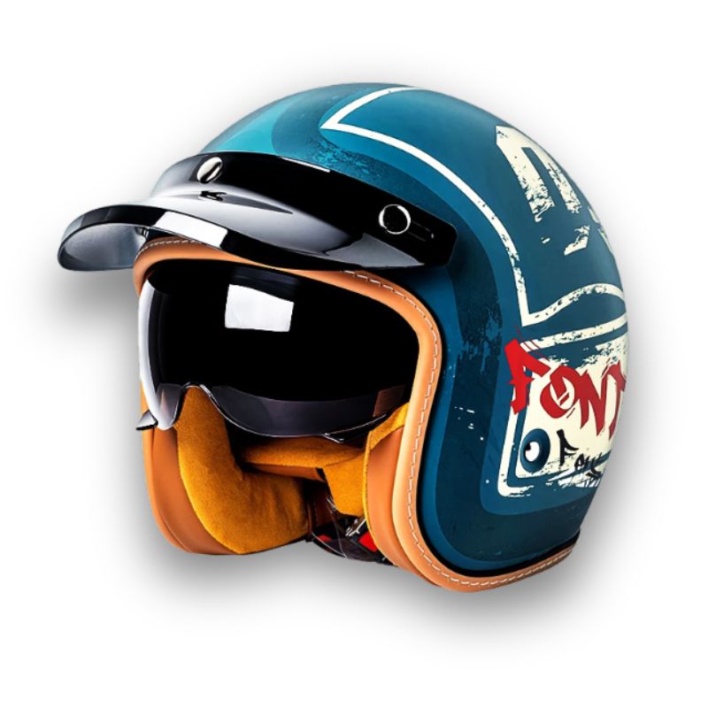 Casco de Motocicleta Atemporal - Aprobado por DOT y ECE