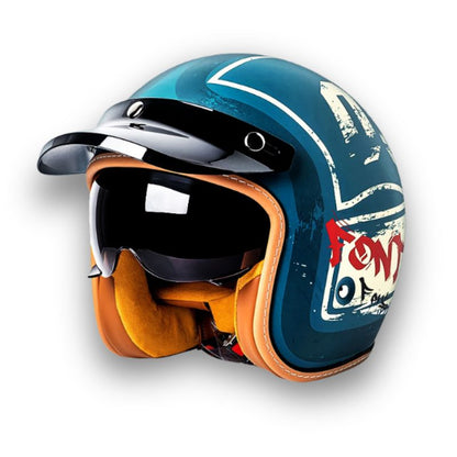 Casco de Motocicleta Atemporal - Aprobado por DOT y ECE