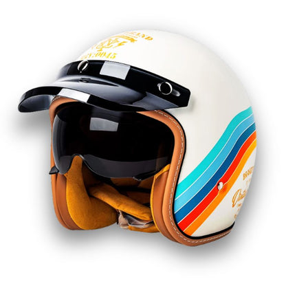 Casco de Motocicleta Atemporal - Aprobado por DOT y ECE