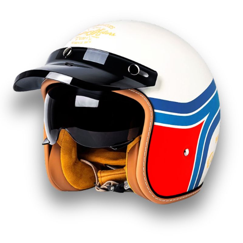 Casco de Motocicleta Atemporal - Aprobado por DOT y ECE