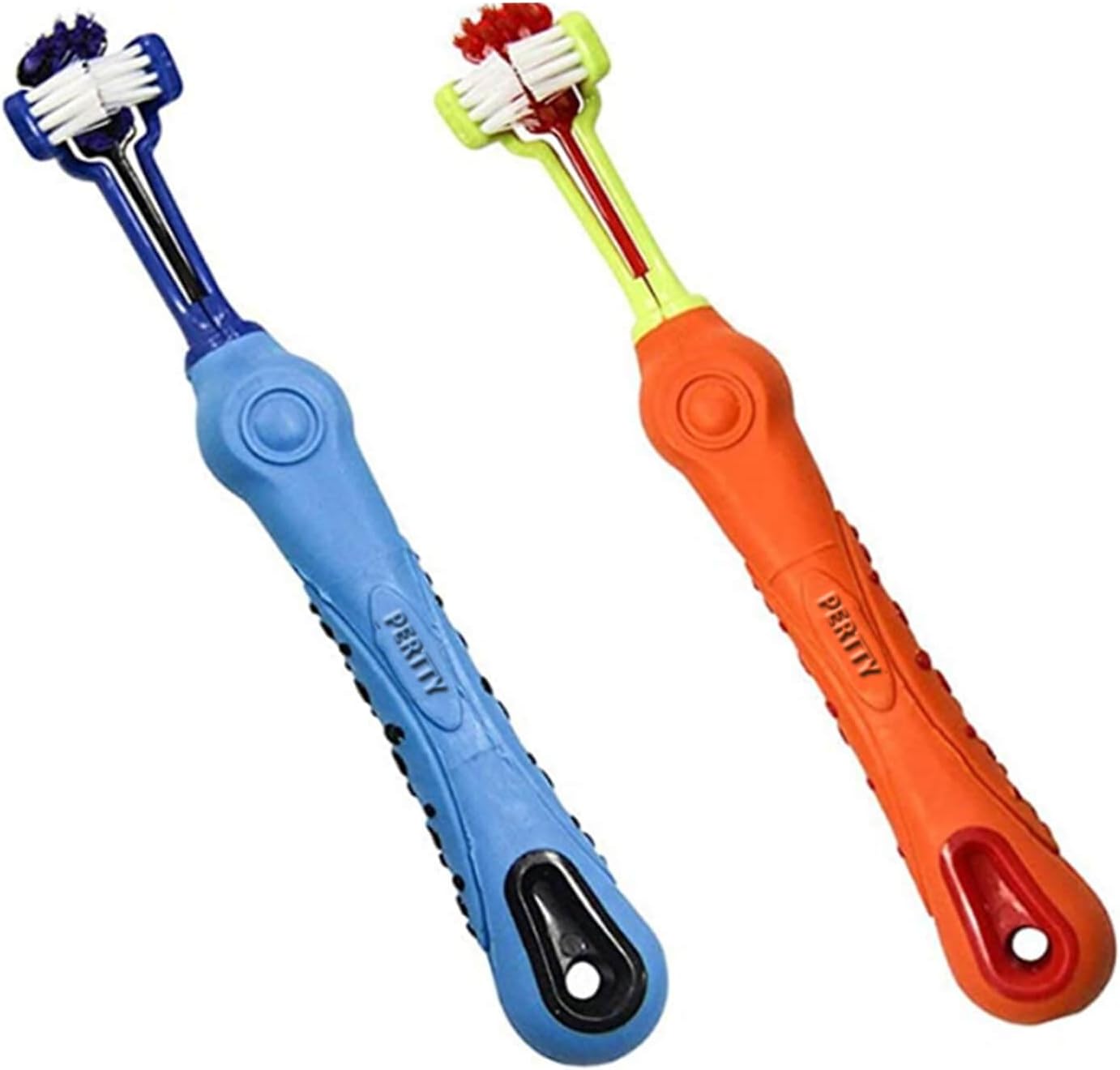 Cepillo de Dientes Triangular para Mascotas de 2 Piezas - Control de Sarro para Dientes Saludables