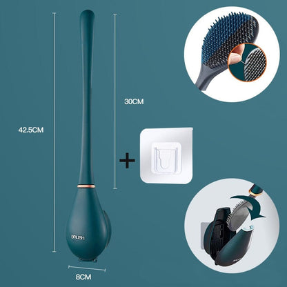 Cepillo de Inodoro de Silicona Flexible y Moderno