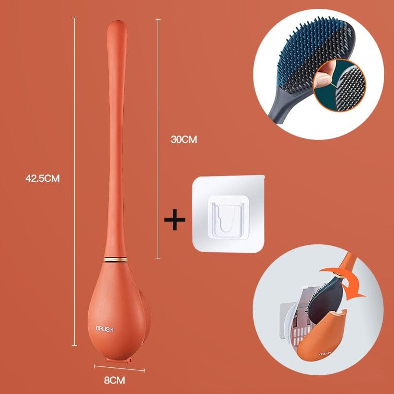 Cepillo de Inodoro de Silicona Flexible y Moderno