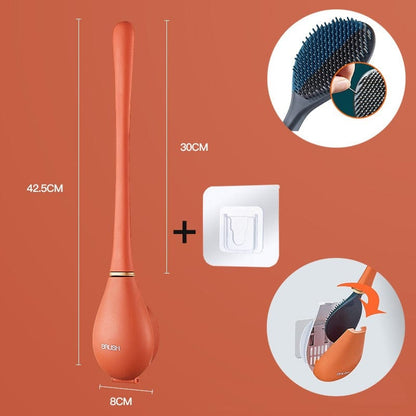 Cepillo de Inodoro de Silicona Flexible y Moderno