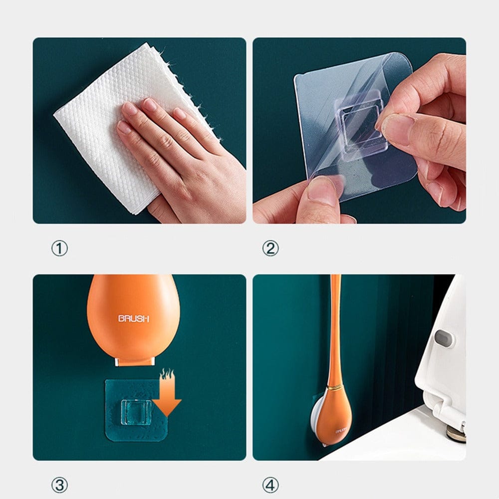 Cepillo de Inodoro de Silicona Flexible y Moderno