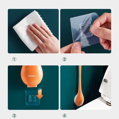 Cepillo de Inodoro de Silicona Flexible y Moderno