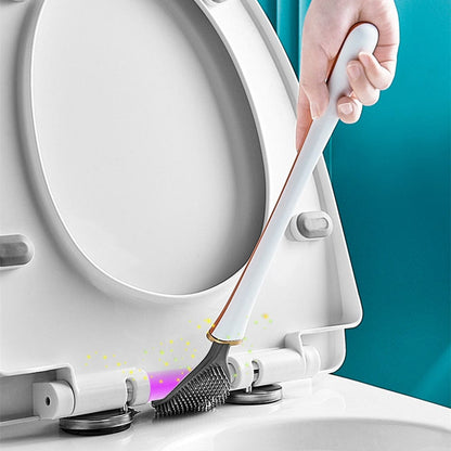 Cepillo de Inodoro de Silicona Flexible y Moderno