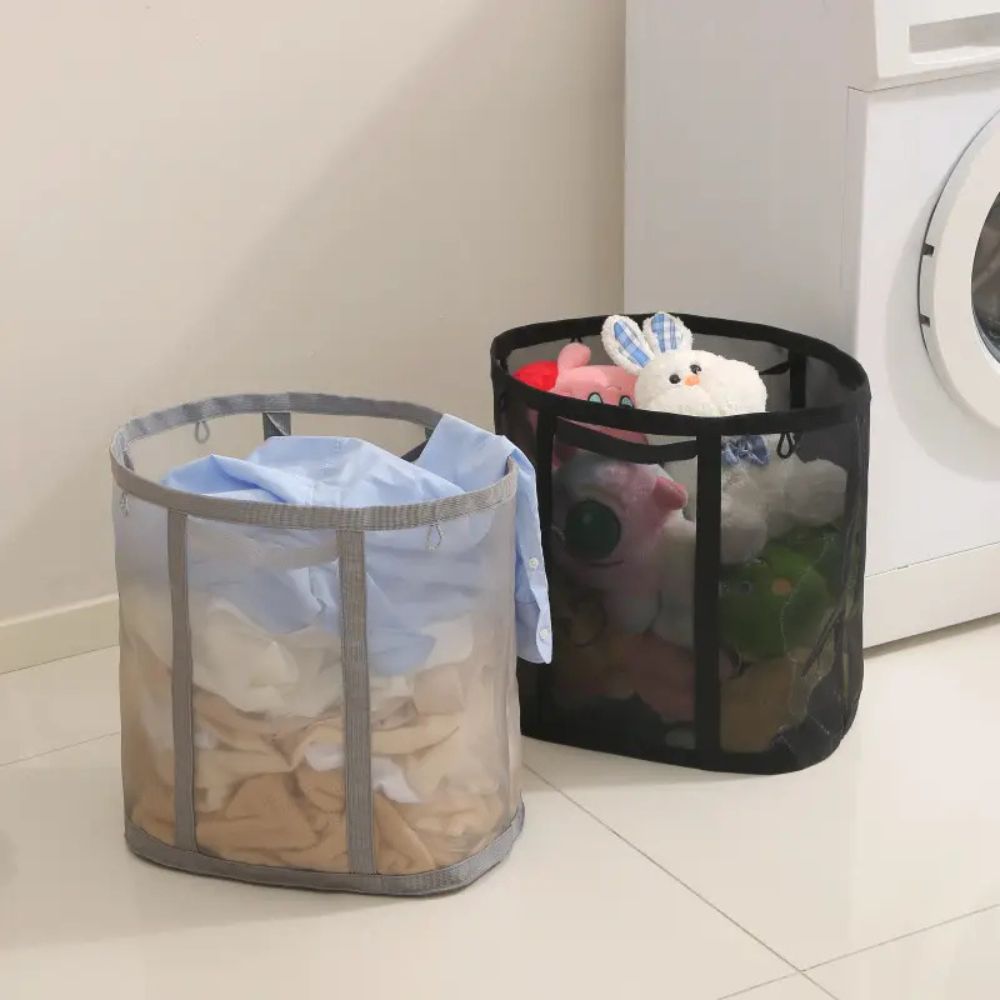 Cesta de Ropa Plegable de Malla