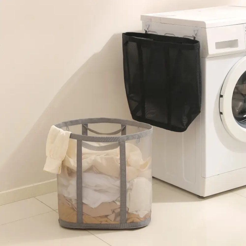 Cesta de Ropa Plegable de Malla