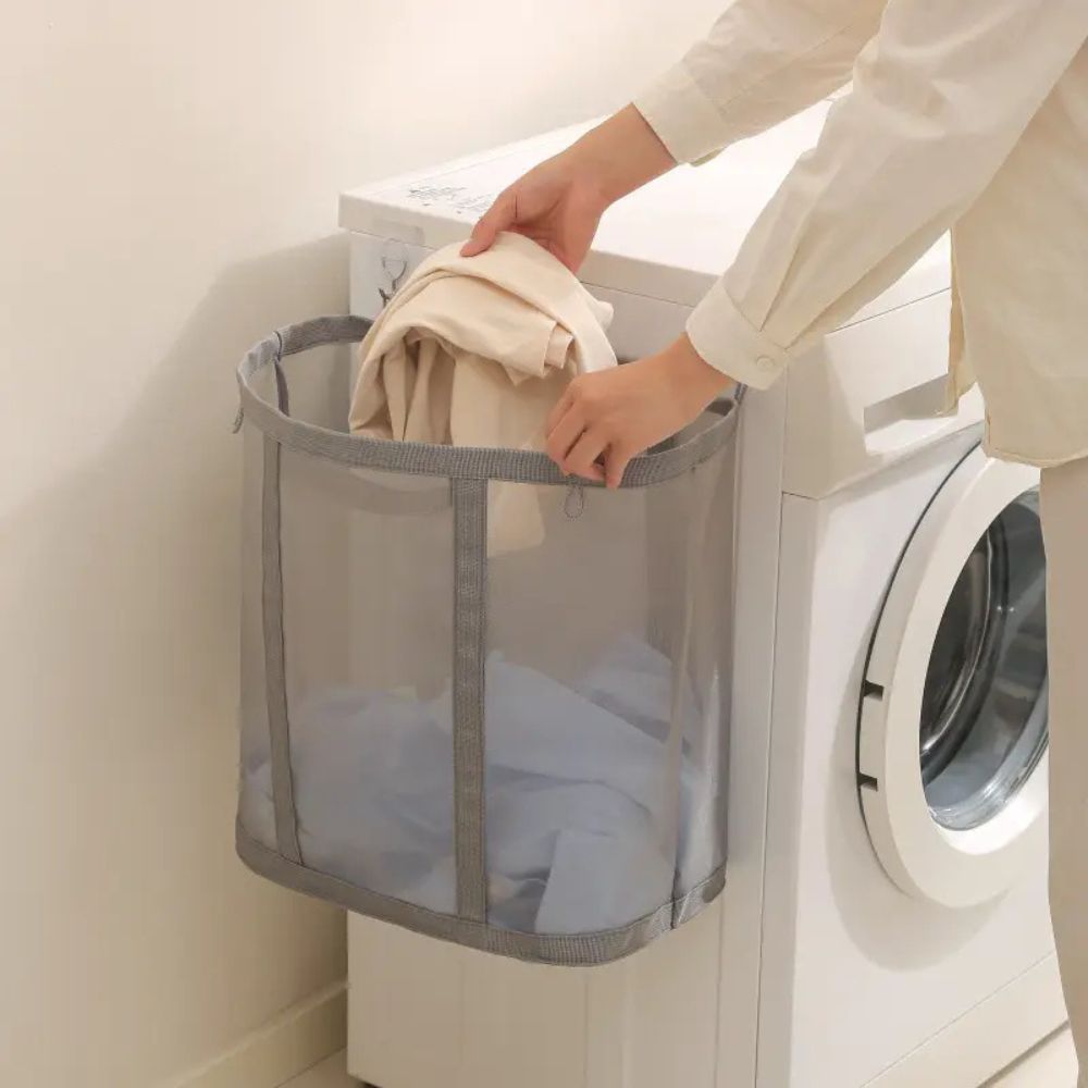 Cesta de Ropa Plegable de Malla